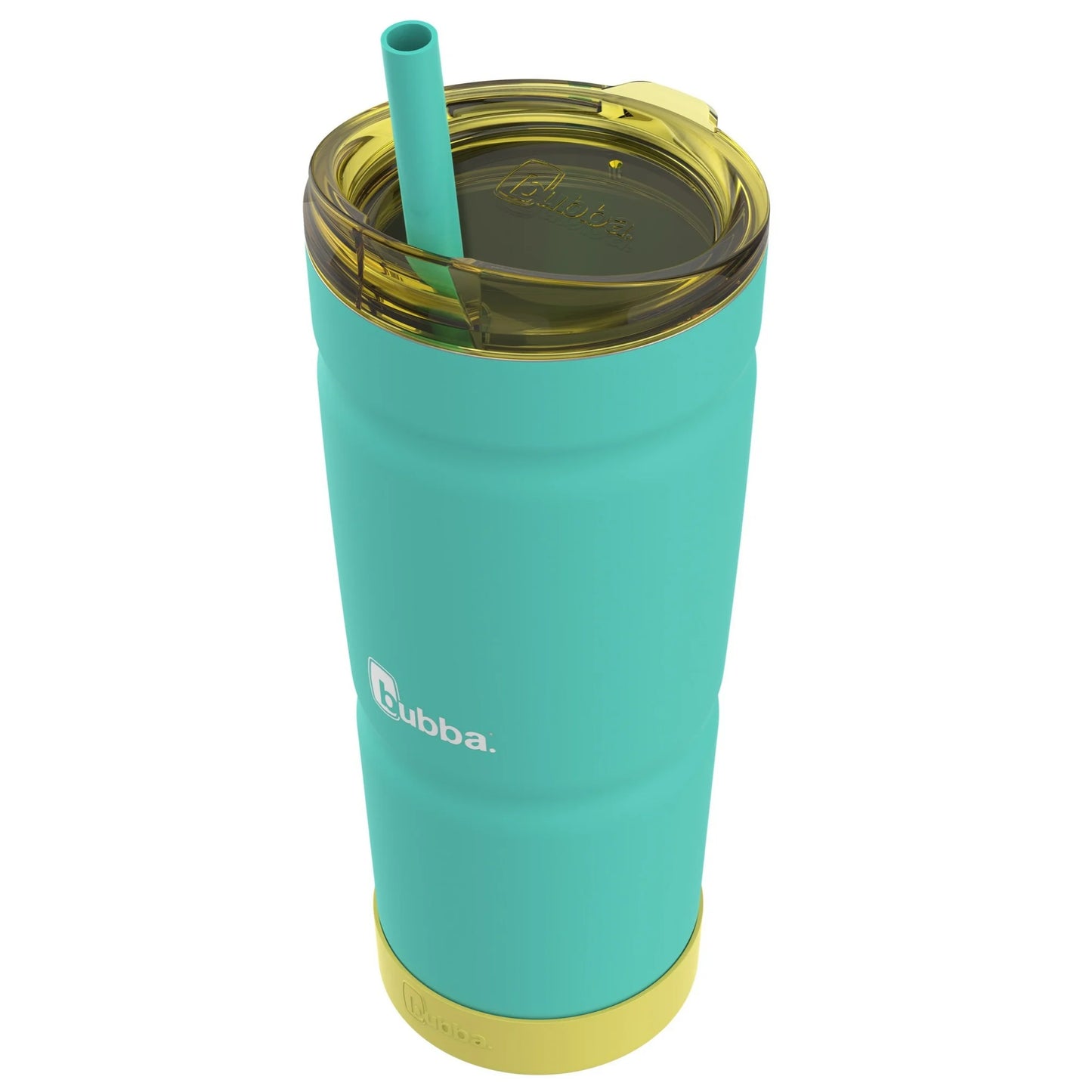 bubba Envy S Insulated Stainless-Steel Tumbler with Straw and Bumper in Purple 24 oz., Rubberized