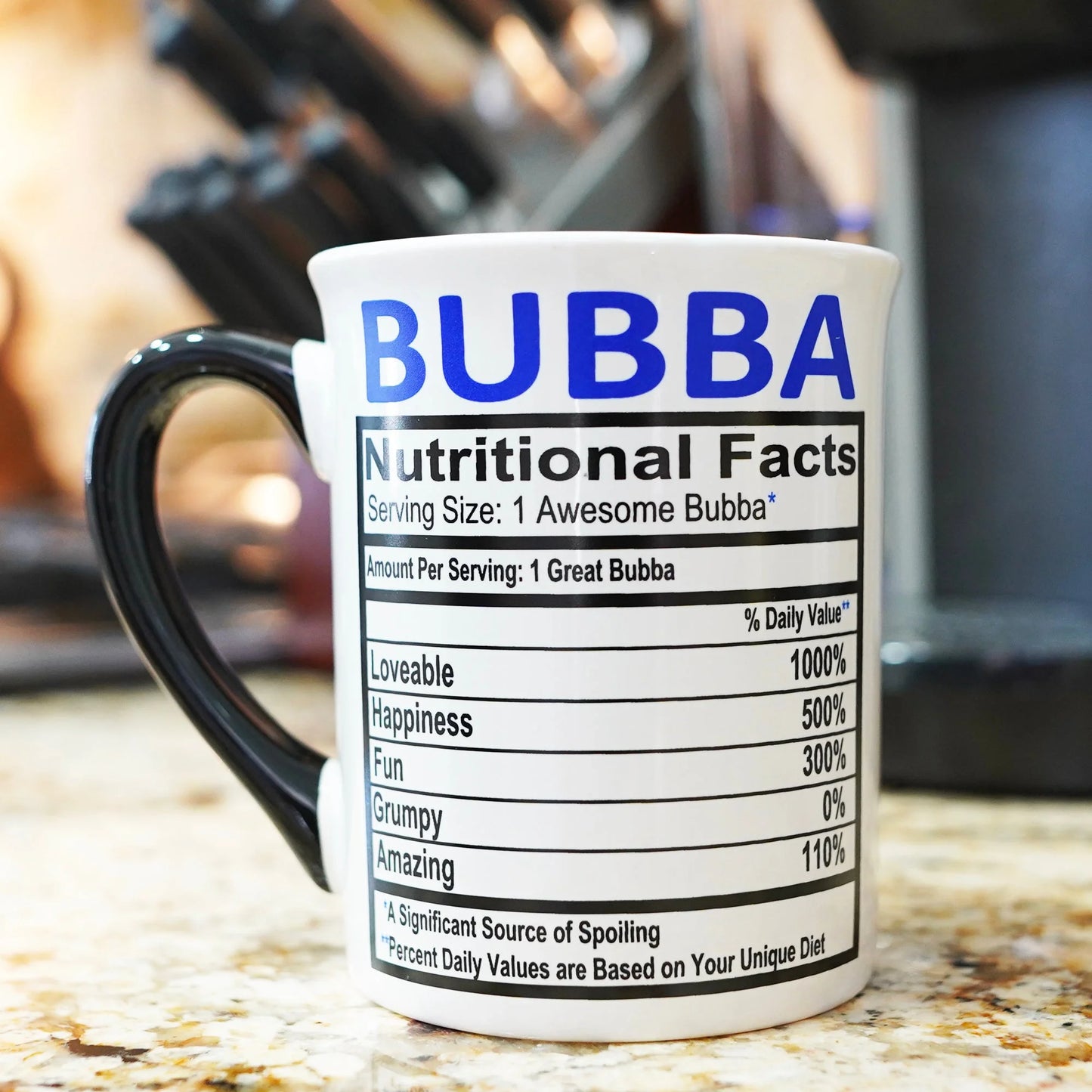 Cottage Creek Bubba 16 oz. Coffee Mug, Bubba Ceramic Cup, White