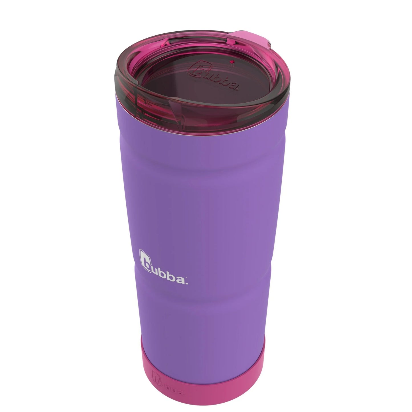 bubba Envy S Insulated Stainless-Steel Tumbler with Straw and Bumper in Purple 24 oz., Rubberized
