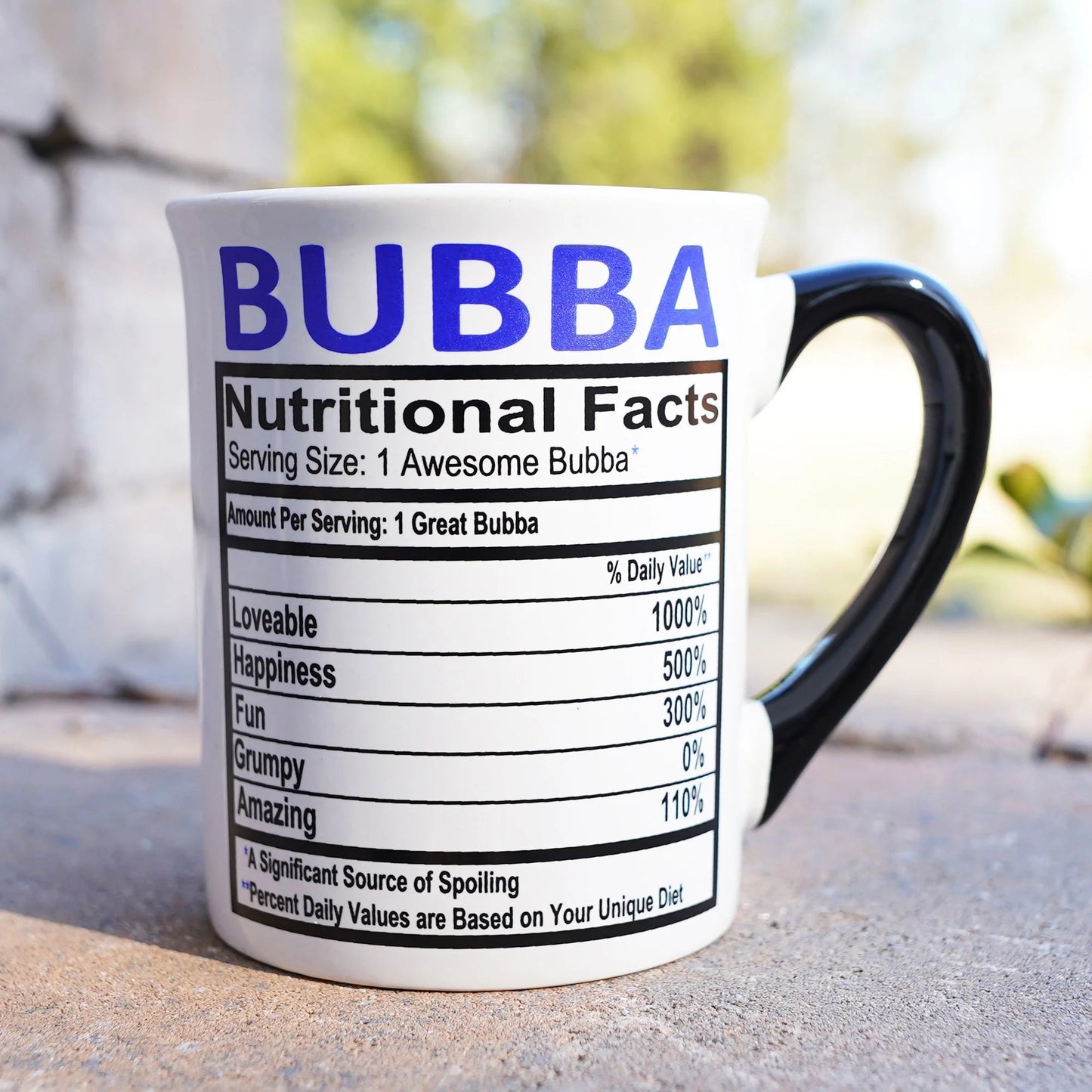 Cottage Creek Bubba 16 oz. Coffee Mug, Bubba Ceramic Cup, White