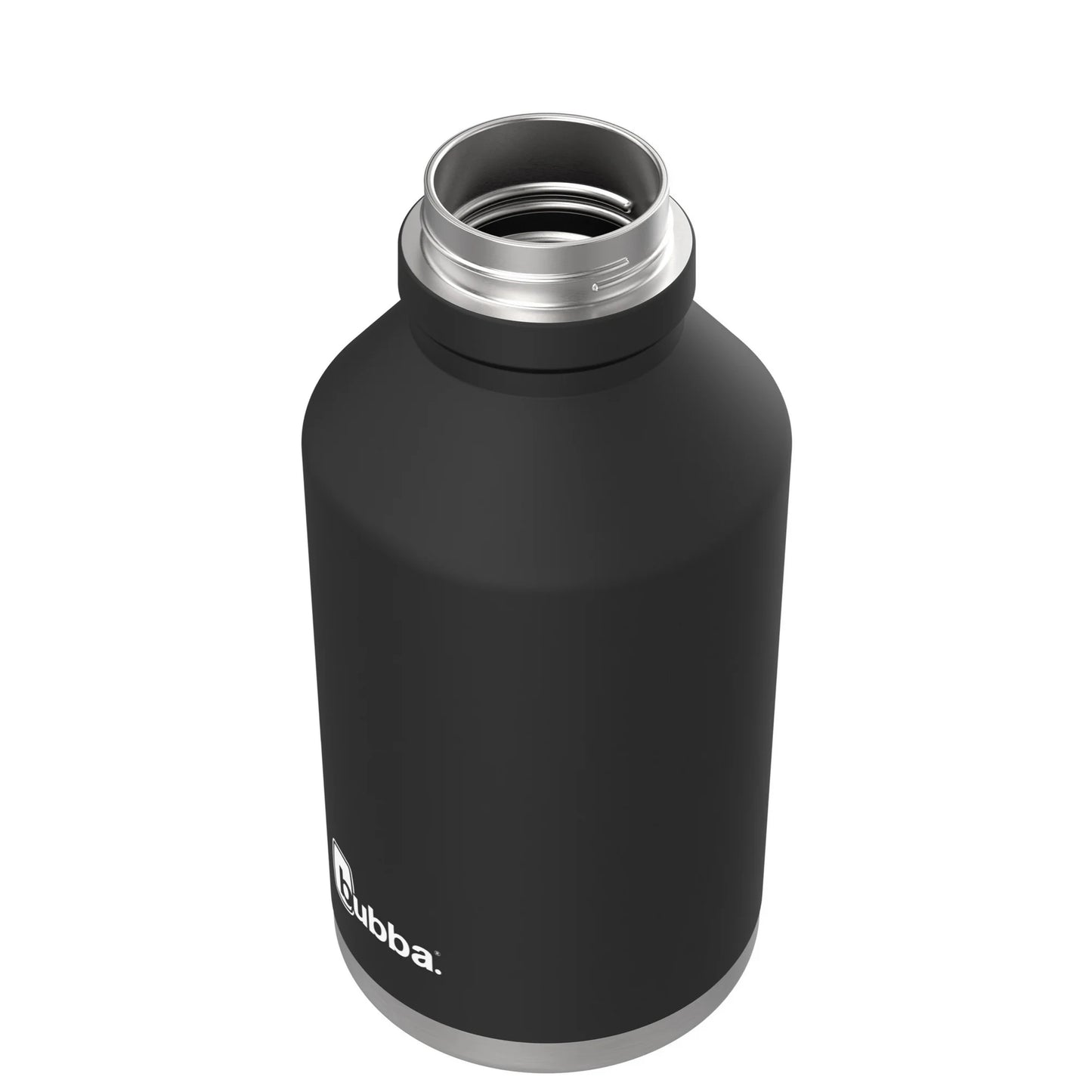 Bubba Growler Stainless Steel Water Bottle, Wide Mouth, Rubberized Licorice, 64 fl oz.
