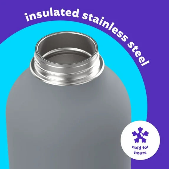 Bubba Radiant Stainless Steel Simple-Lid Rubberized Water Bottle, 64oz.