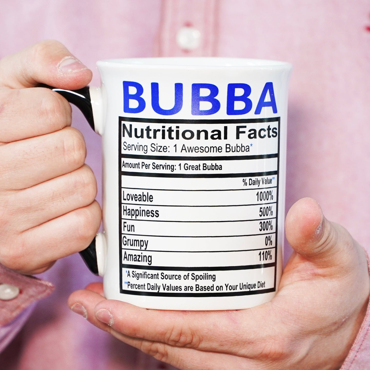 Cottage Creek Bubba 16 oz. Coffee Mug, Bubba Ceramic Cup, White